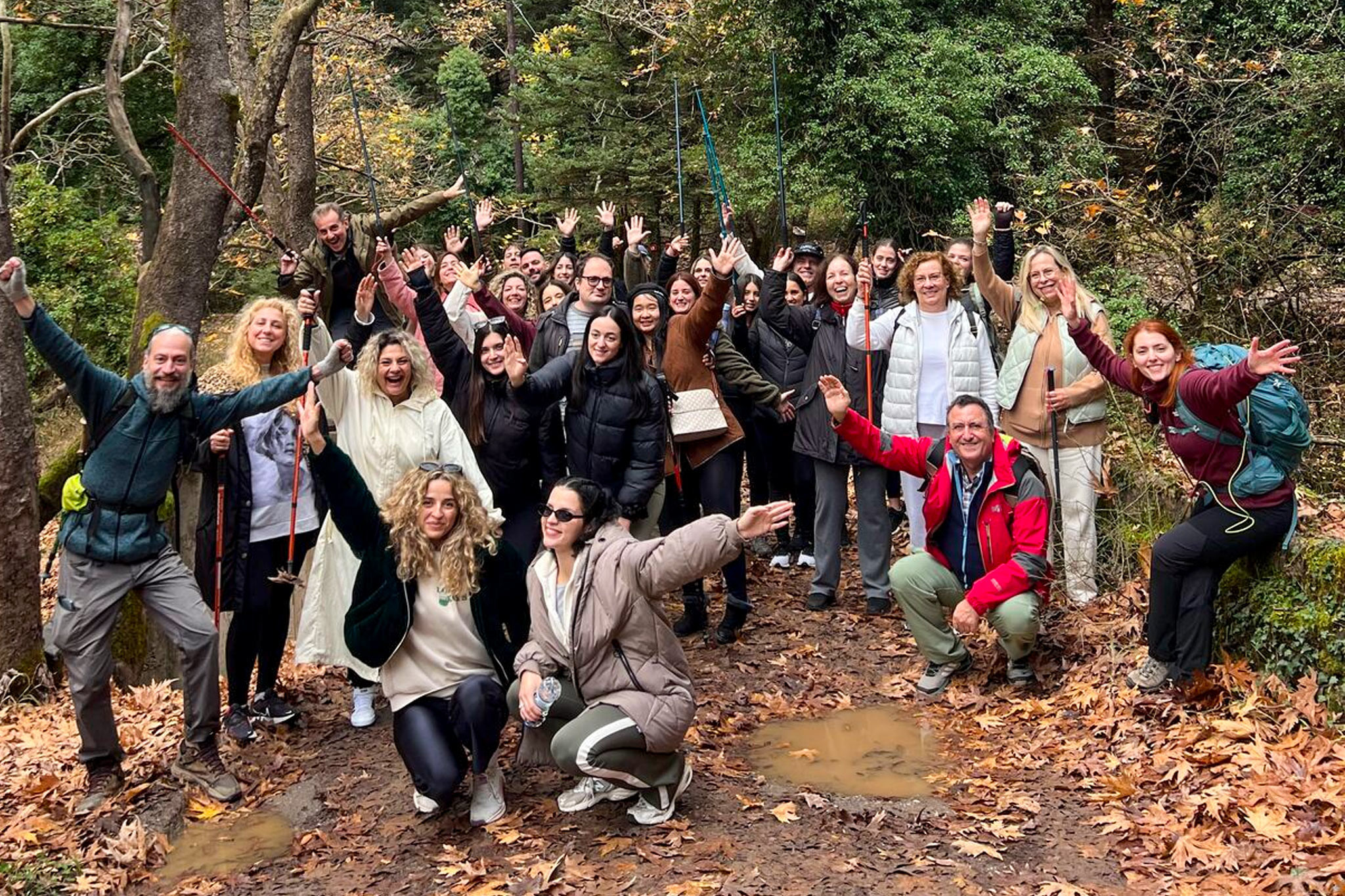 Team Building: Laskaridis Shipping in Nature on a hike through the rich forests of Mount Mainalo and a visit to the impressive Kapsia Cave