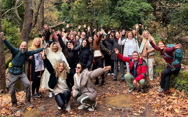 Team Building: Laskaridis Shipping in Nature on a hike through the rich forests of Mount Mainalo and a visit to the impressive Kapsia Cave
