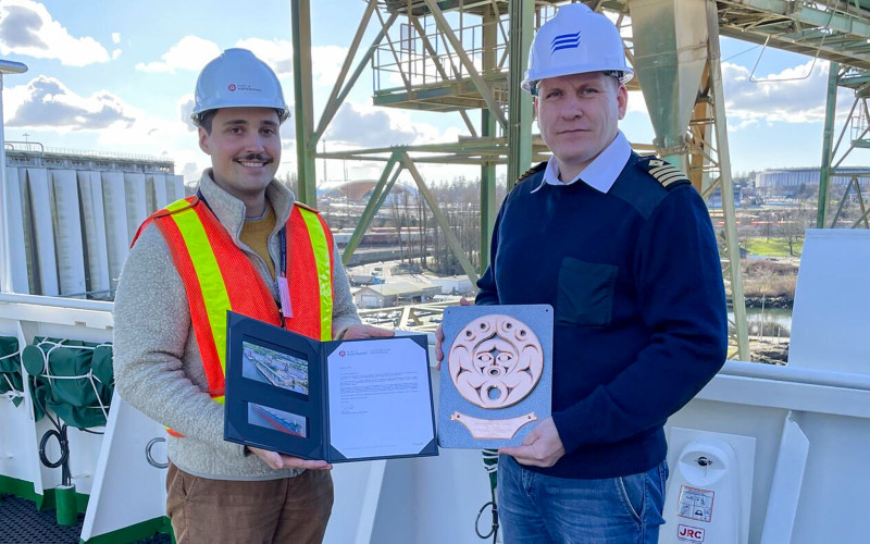 Commemorative plaque to the Crew of MV PYRROS to mark her Maiden Voyage